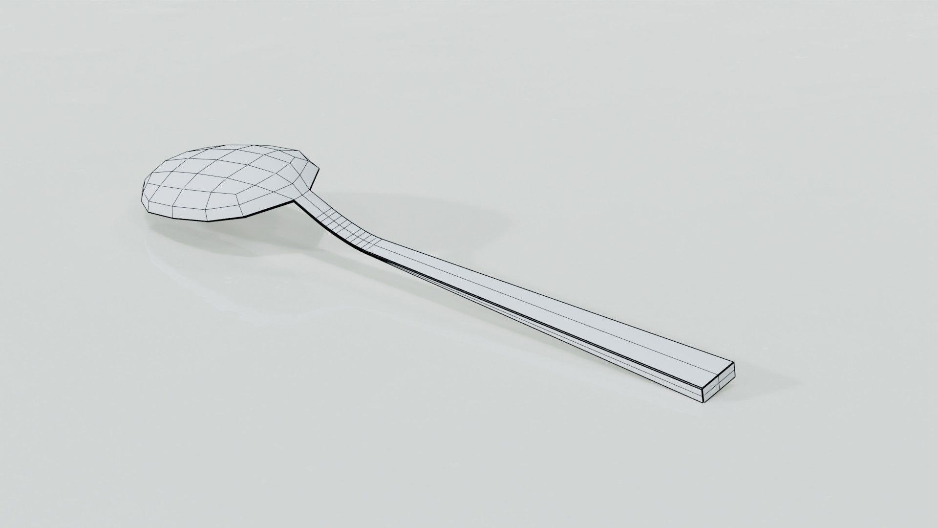 Spoon Low-poly 3D model_6