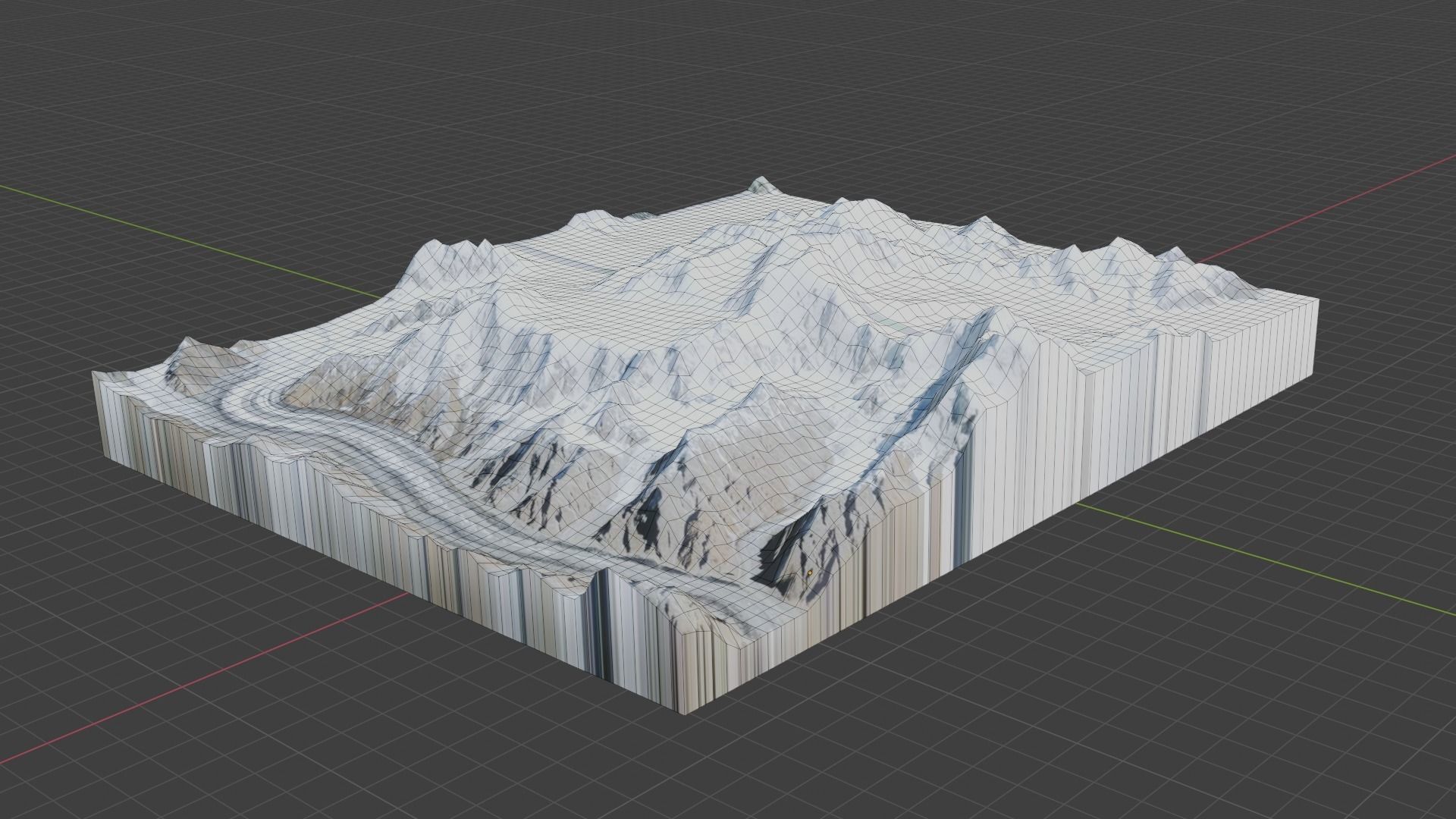 Ghent Kangri Mountain Low-poly 3D model_6