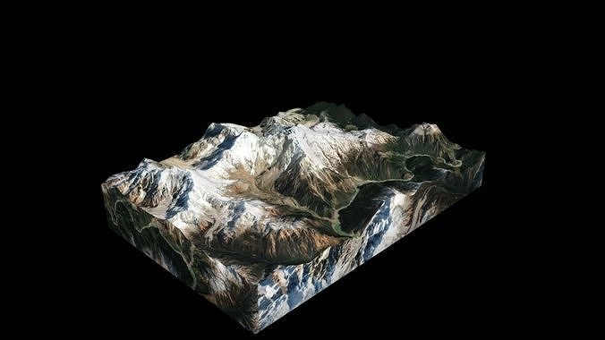 Gyala Peri Mountain Low-poly 3D model