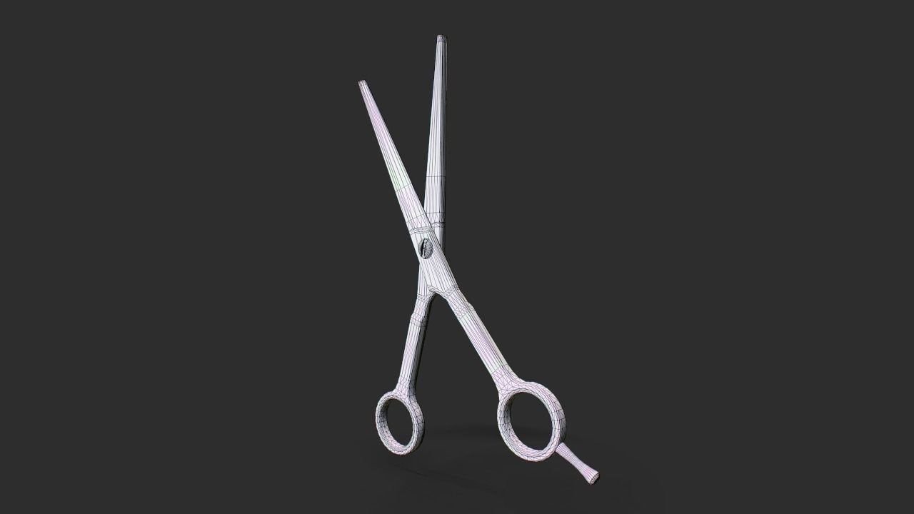 Barber Tool Low-poly 3D model_14