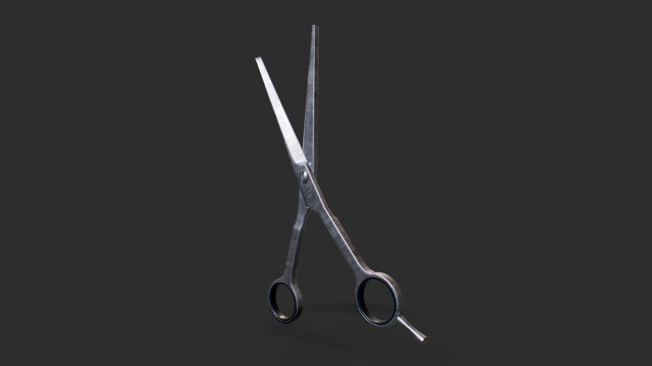 Barber Tool Low-poly 3D model_13