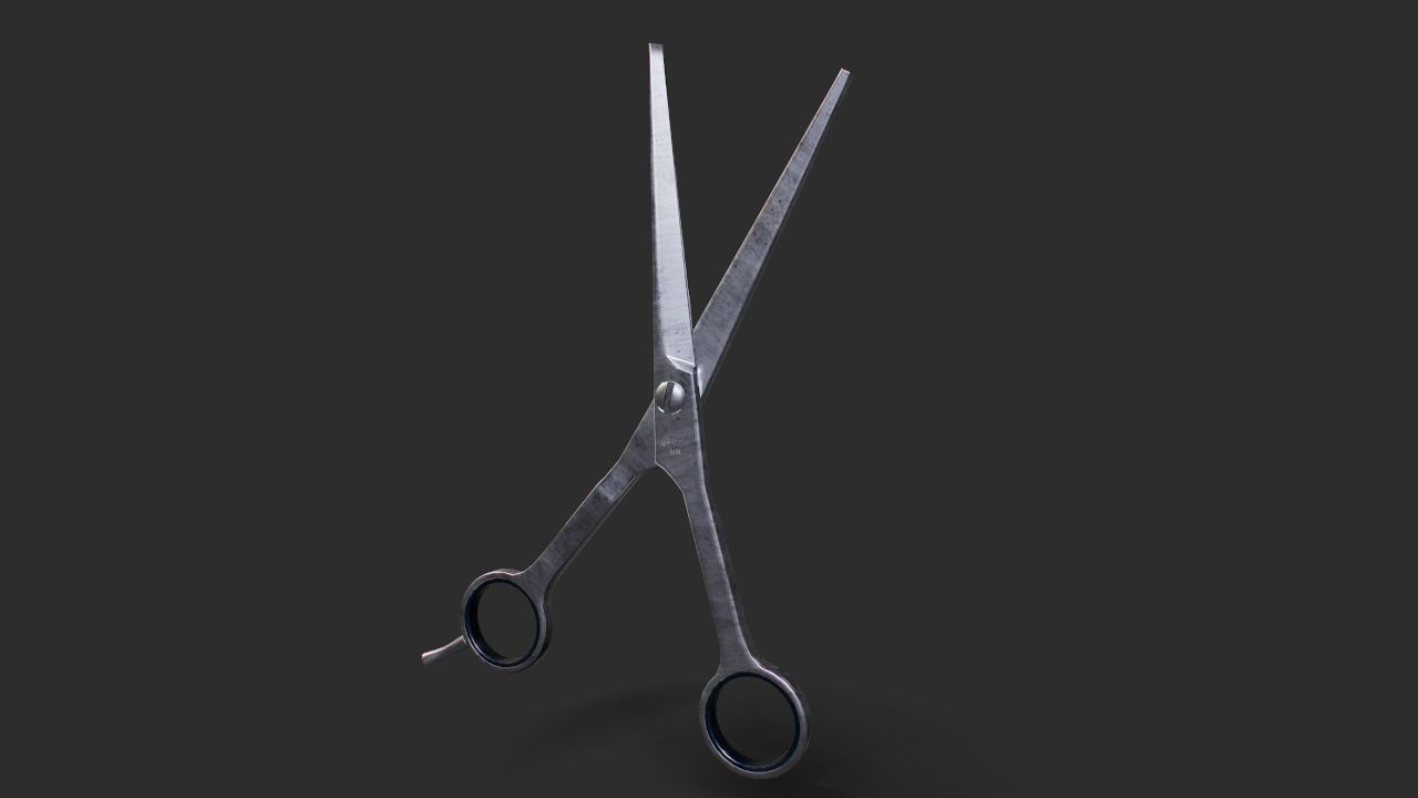 Barber Tool Low-poly 3D model_11