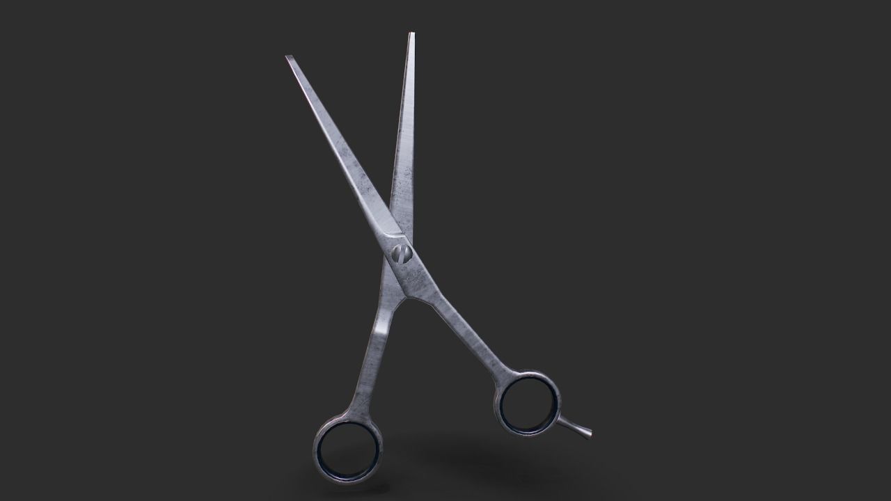 Barber Tool Low-poly 3D model_10