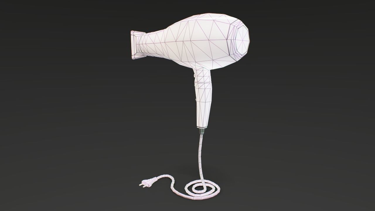 Barber Tool Low-poly 3D model_8