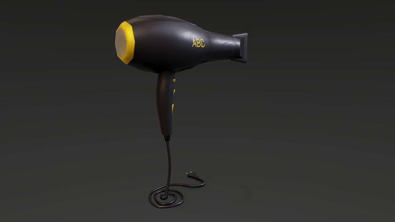 Barber Tool Low-poly 3D model_6