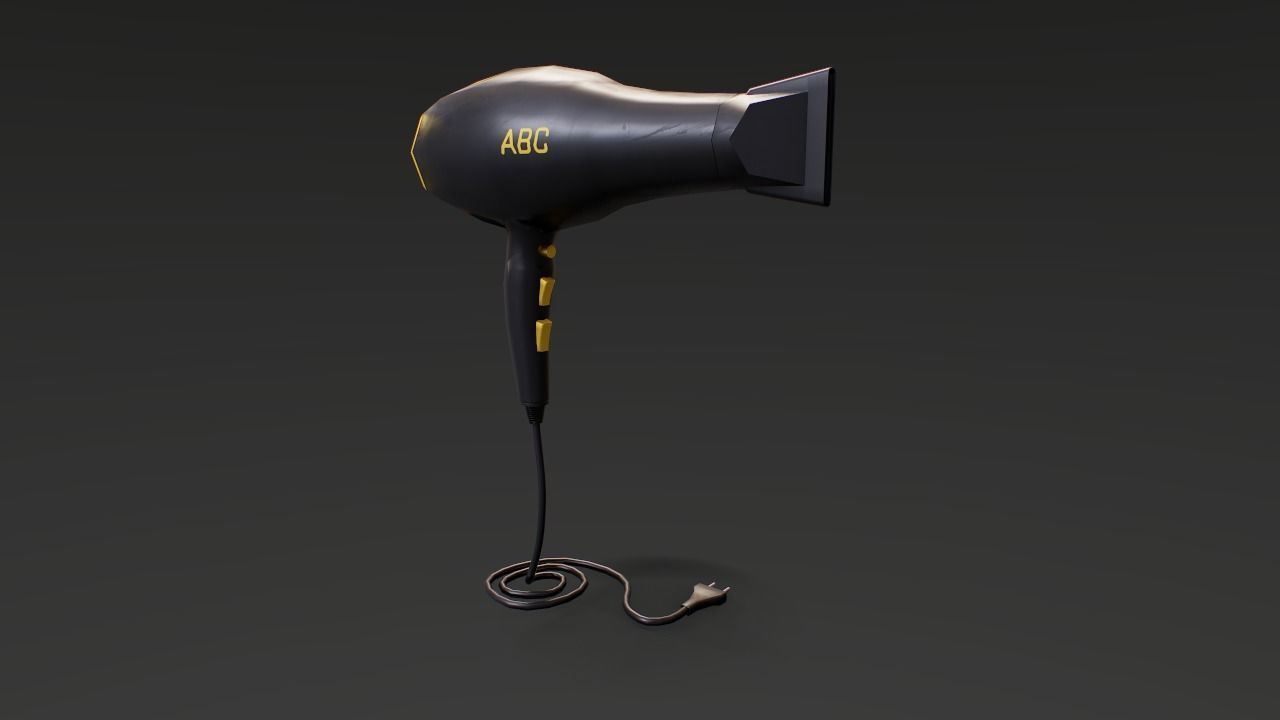 Barber Tool Low-poly 3D model_7