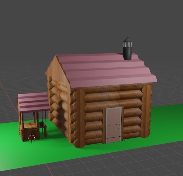 model wells wooden playhouse 3D model_5