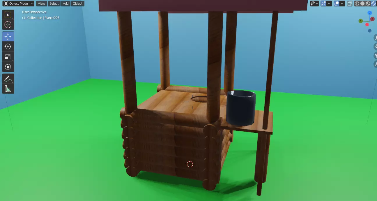 model wells wooden playhouse 3D model_0