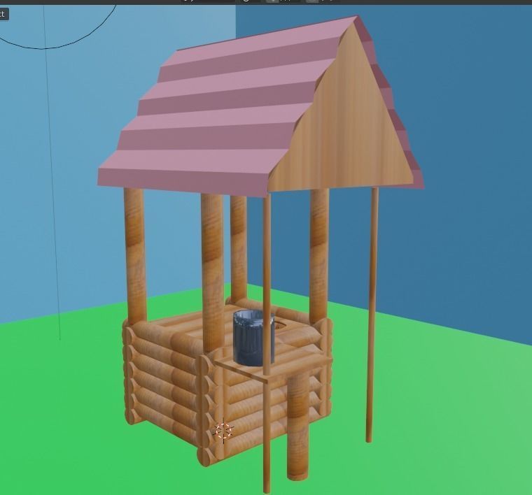 model wells wooden playhouse 3D model_4