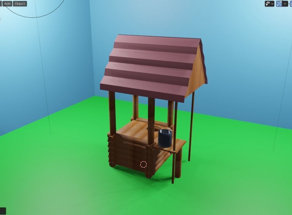 model wells wooden playhouse 3D model_2