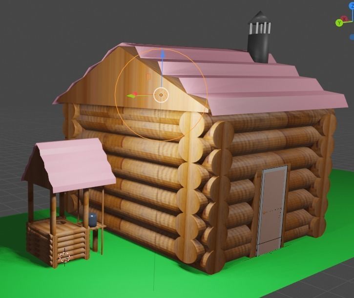 model wells wooden playhouse 3D model_6