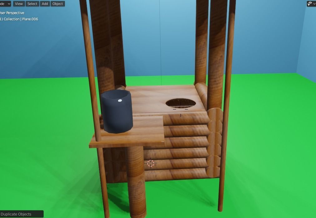 model wells wooden playhouse 3D model_1
