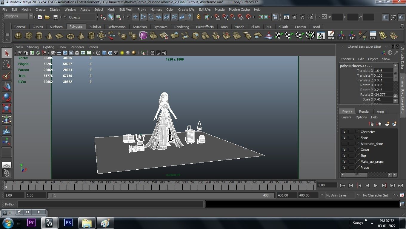 Barbie  Doll 3D model_2
