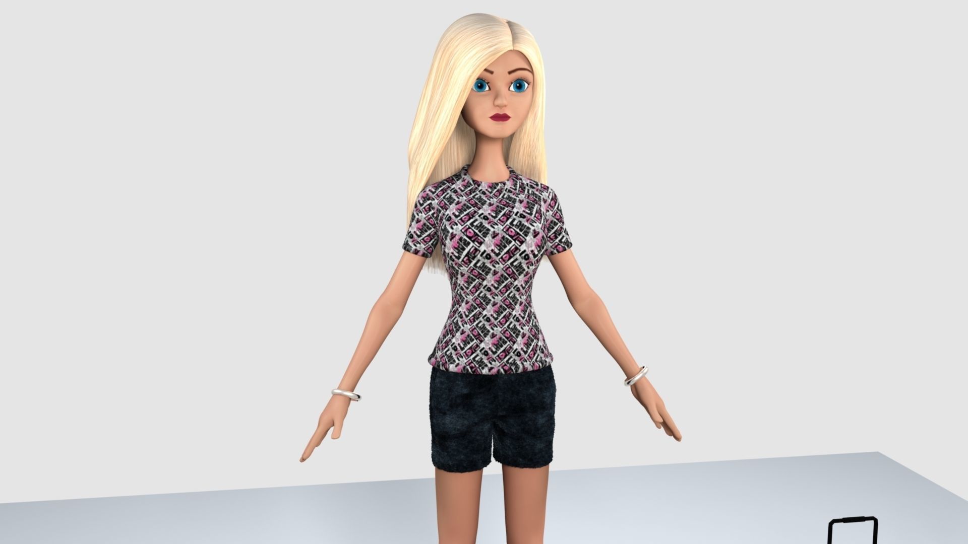 Barbie  Doll 3D model_4