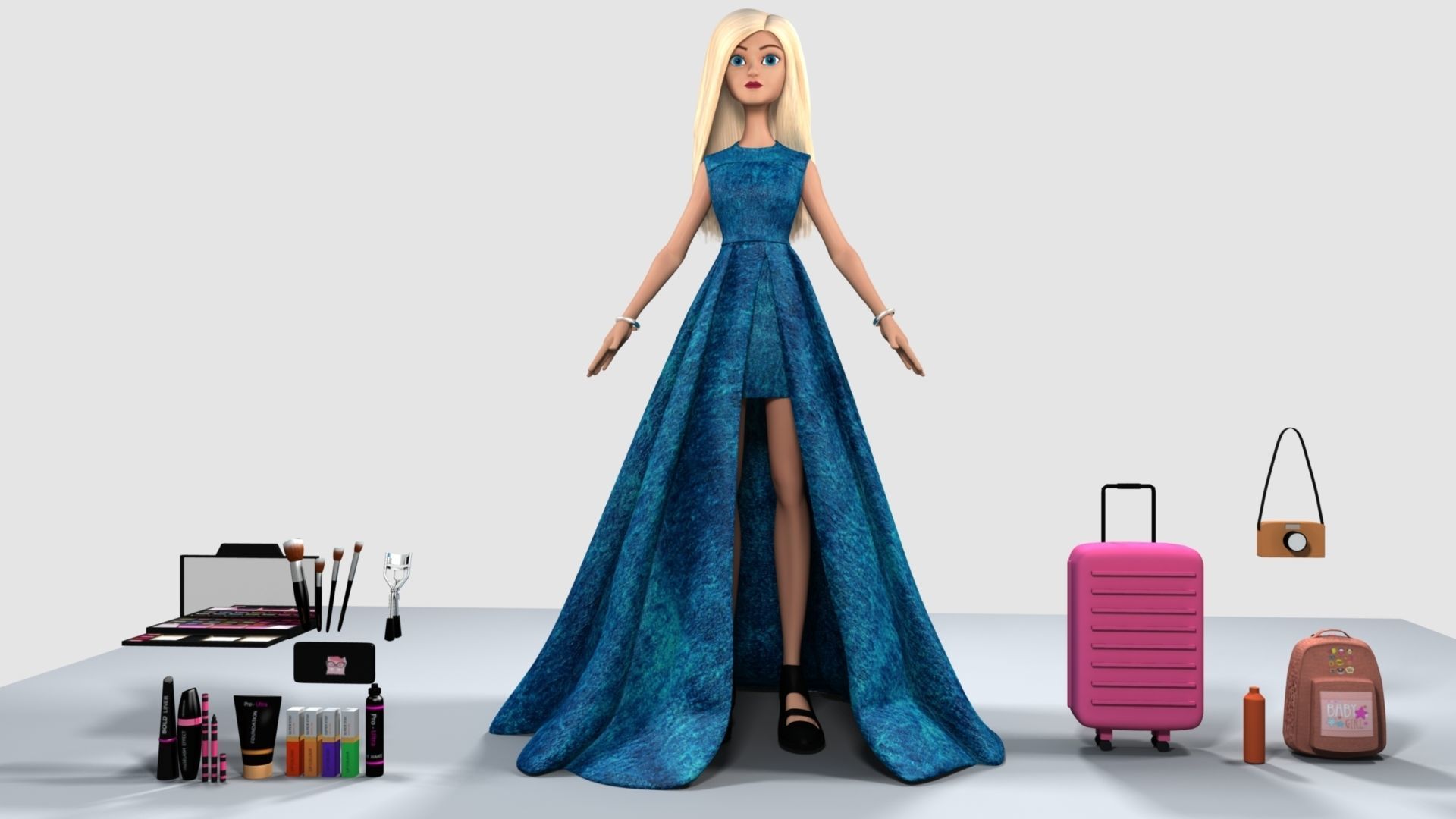 Barbie  Doll 3D model_11