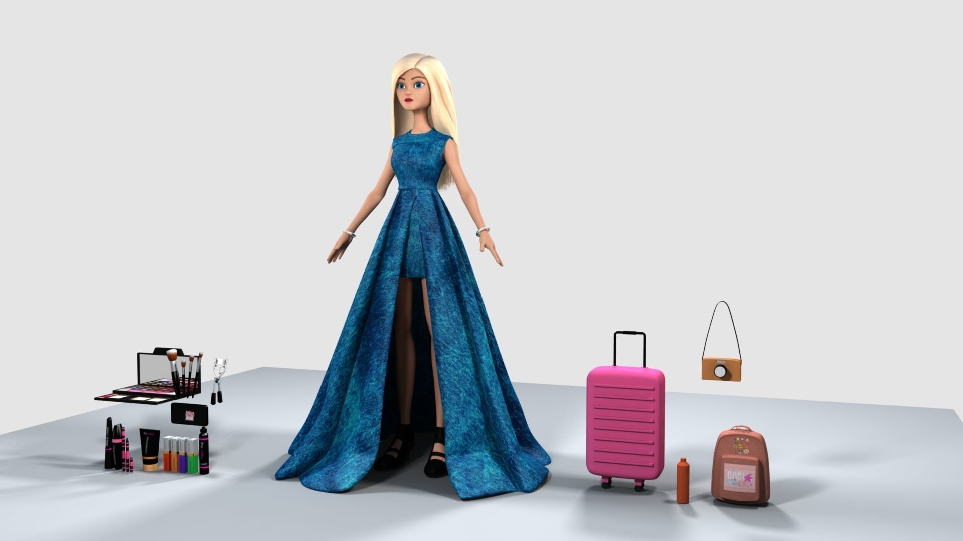 Barbie  Doll 3D model_8