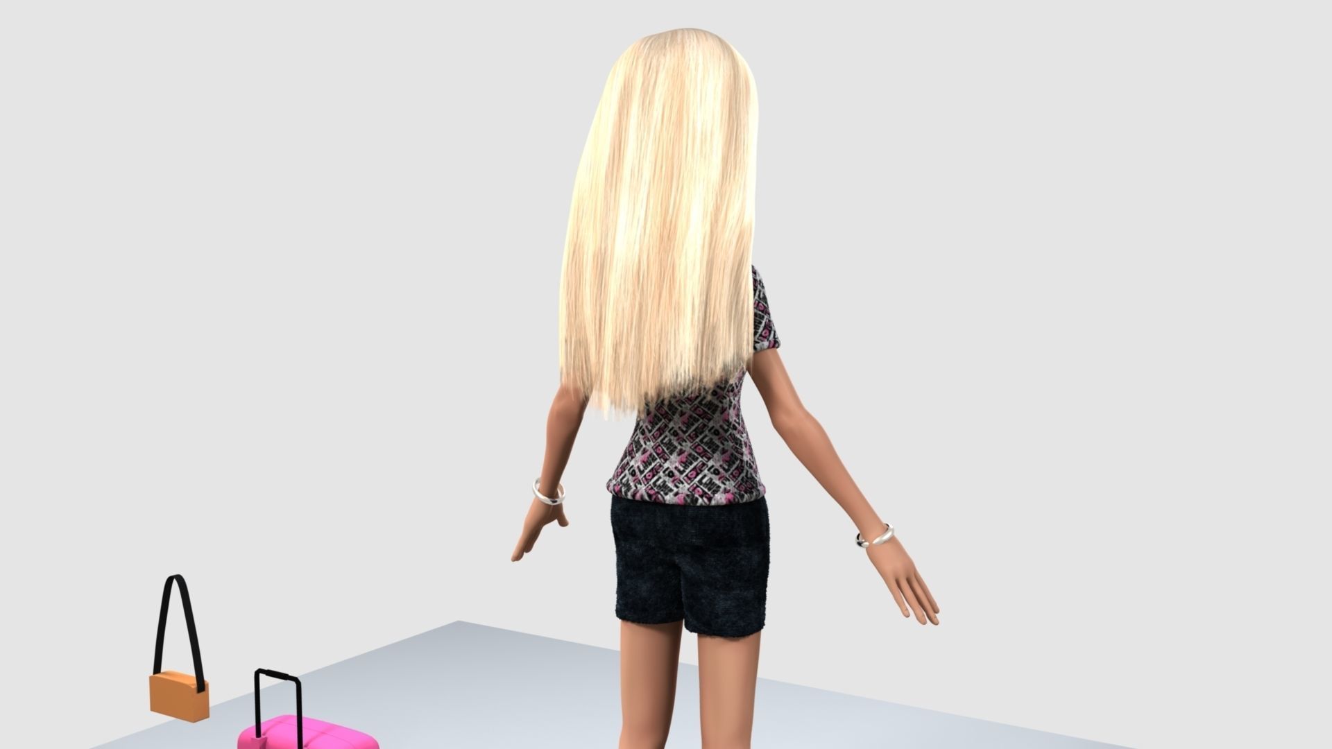 Barbie  Doll 3D model_5