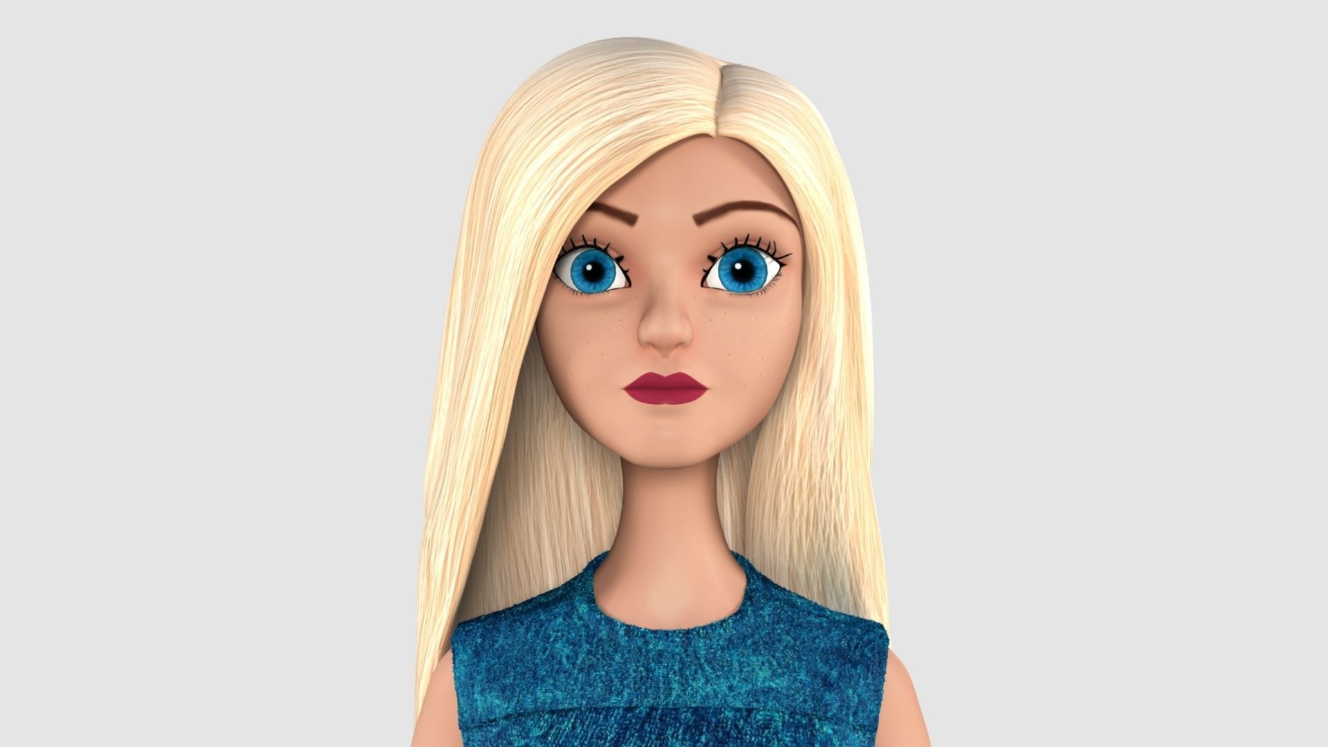 Barbie  Doll 3D model_16