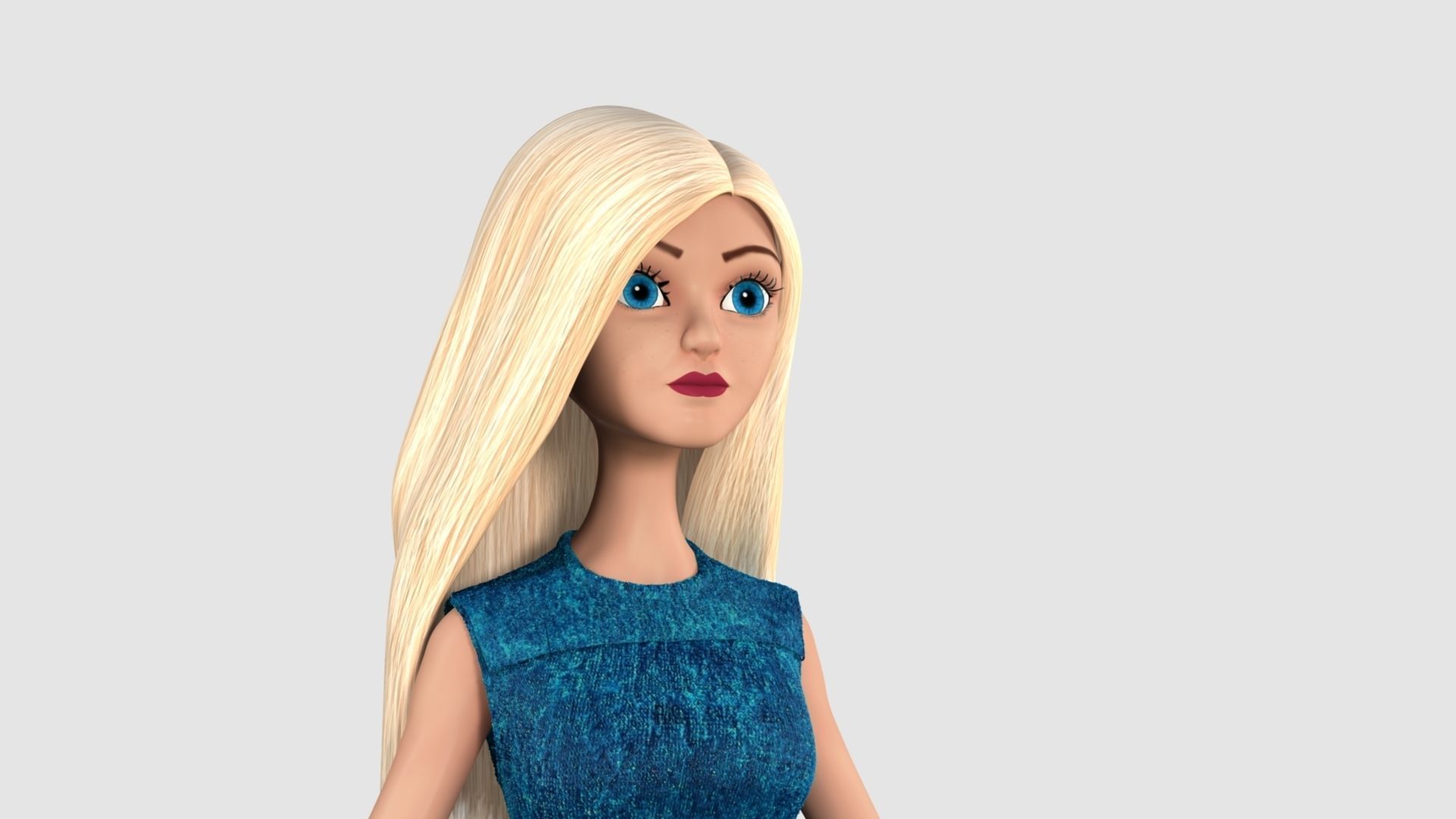 Barbie  Doll 3D model_3