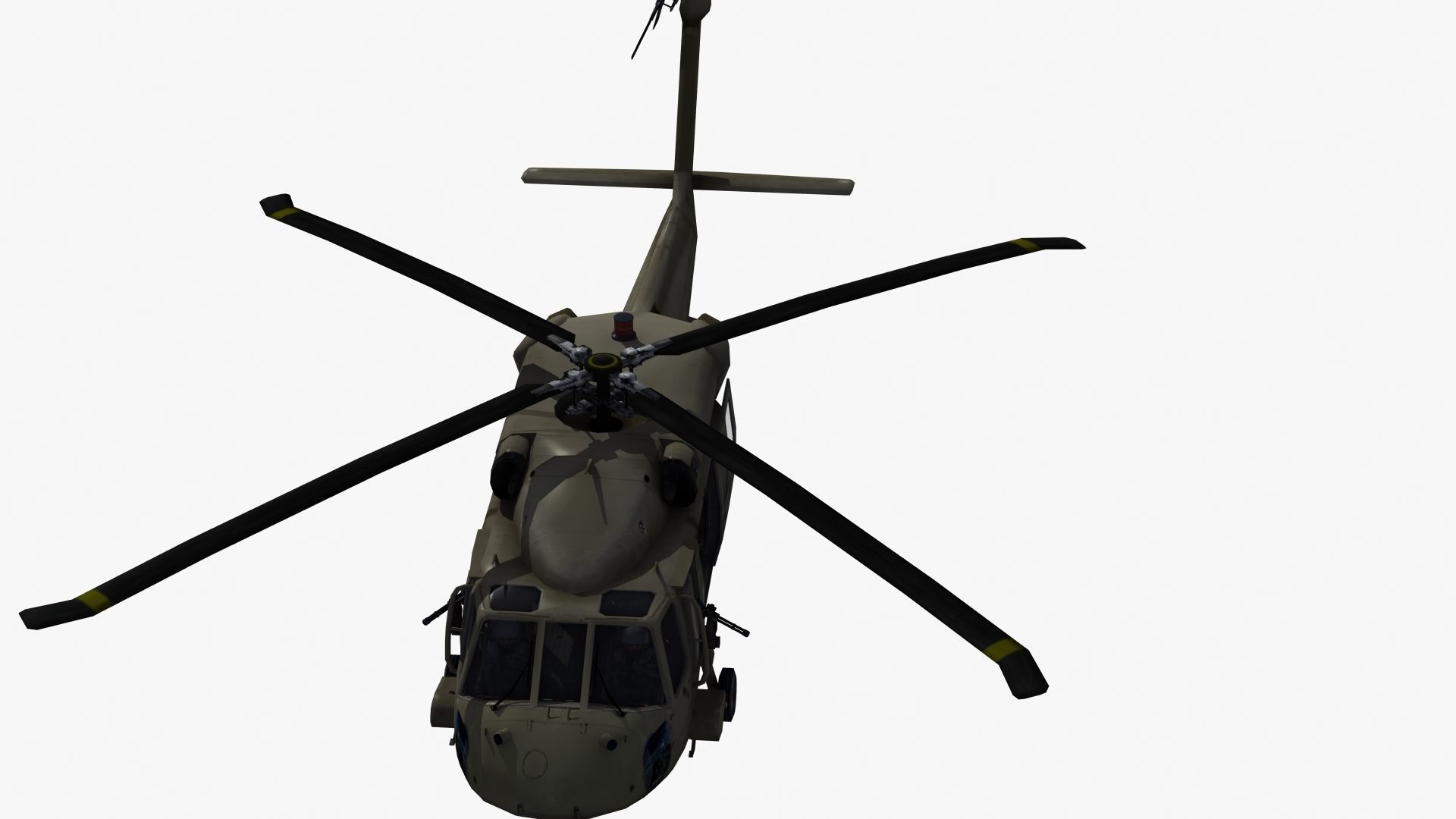 UH60 Blackhawk Helicopter Low-poly 3D model_17