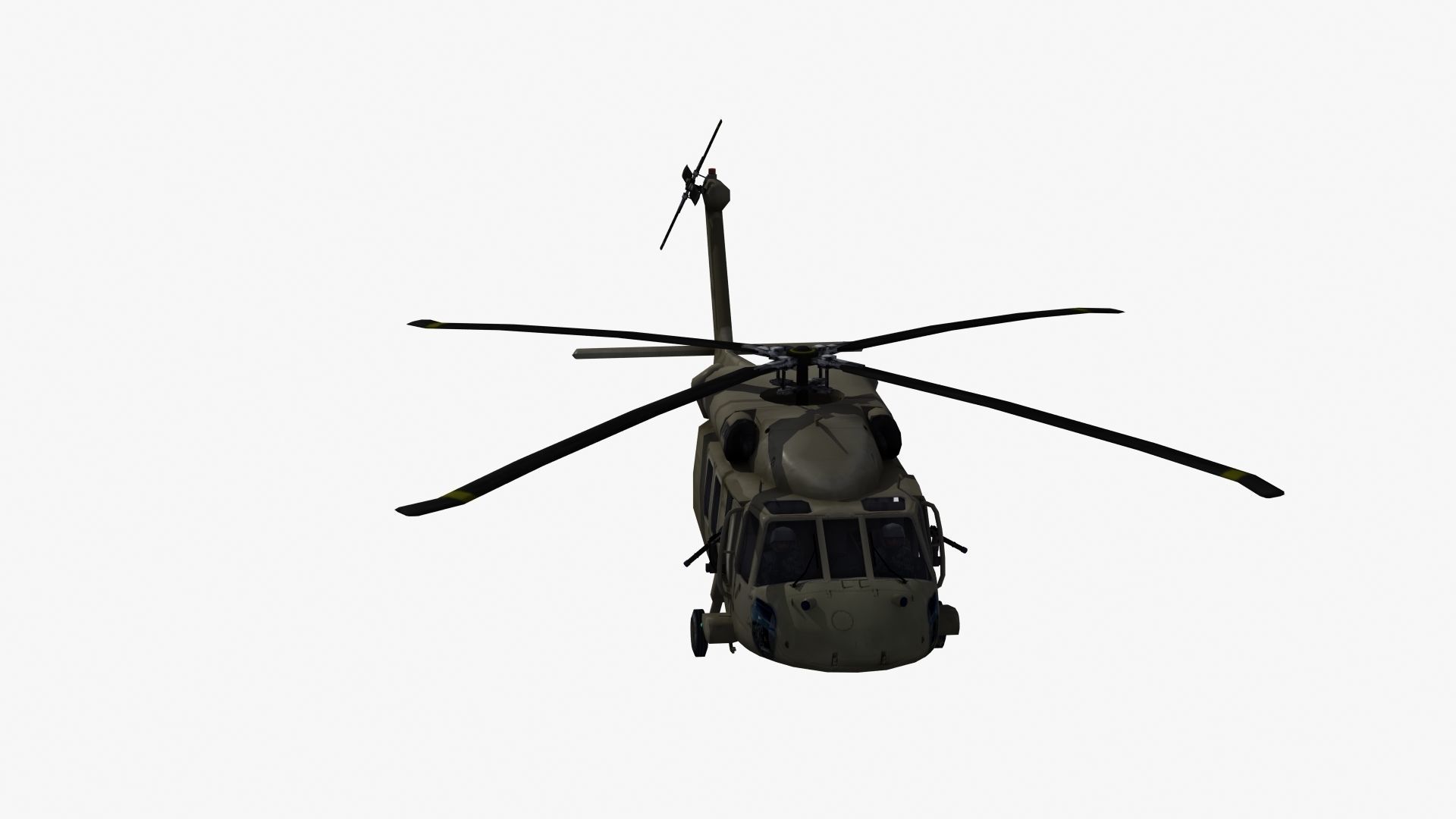 UH60 Blackhawk Helicopter Low-poly 3D model_29