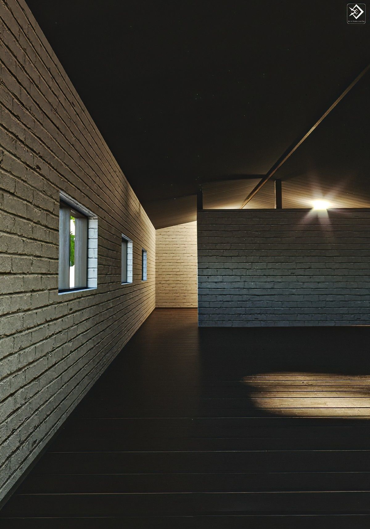 Army Barracks Low-poly 3D model_9