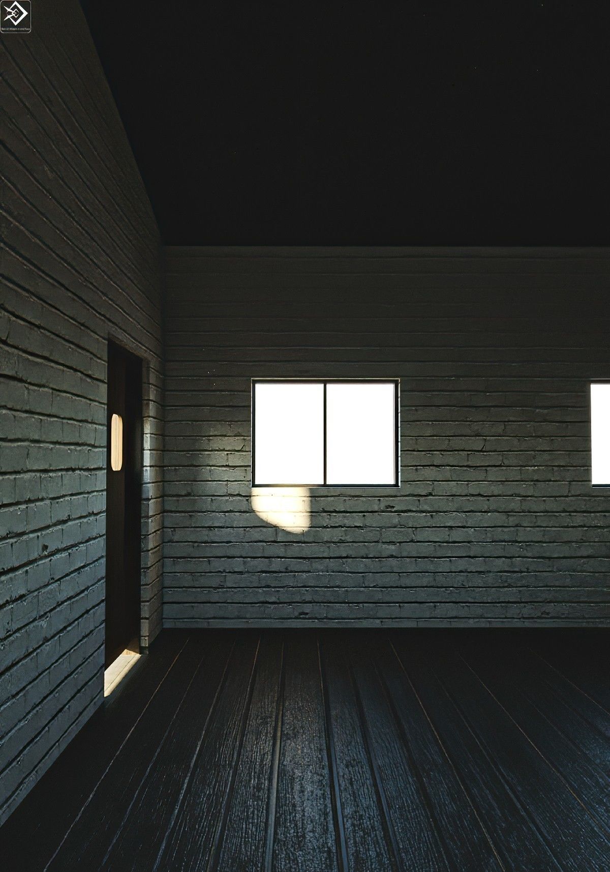 Army Barracks Low-poly 3D model_6