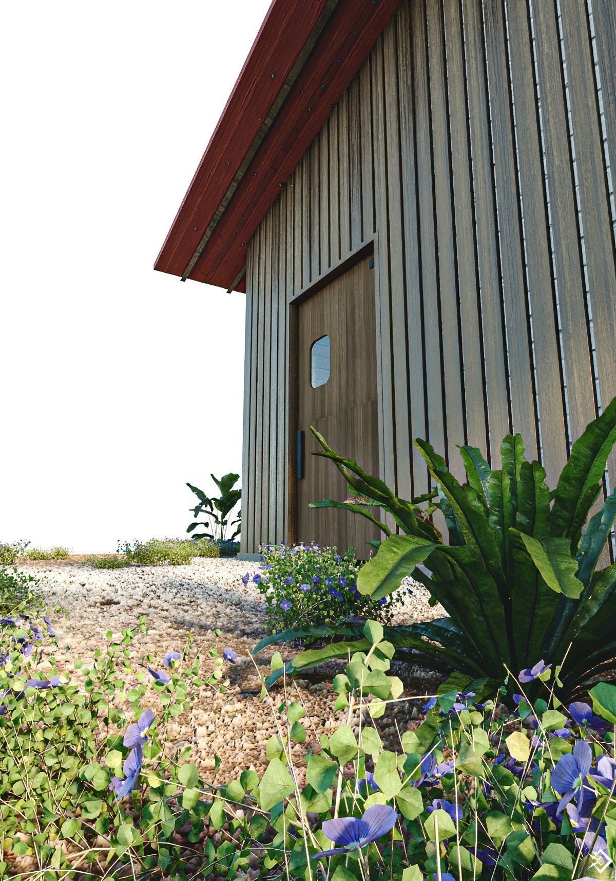 Army Barracks Low-poly 3D model_2