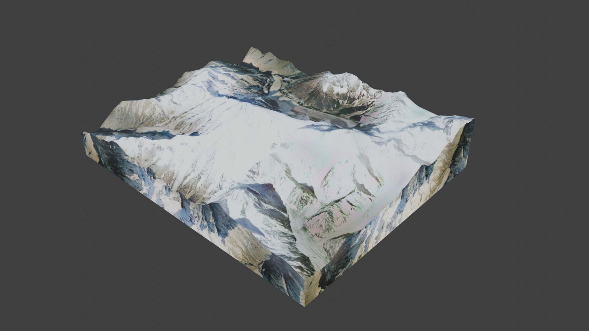 Haramosh Mountain Low-poly 3D model_4