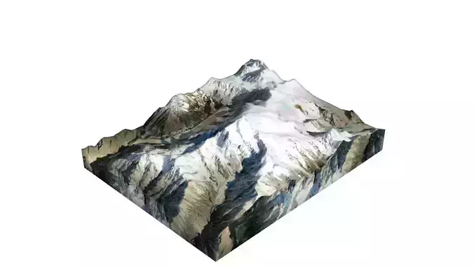 Haramosh Mountain Low-poly 3D model Haramosh Mountain Low-poly 3D model