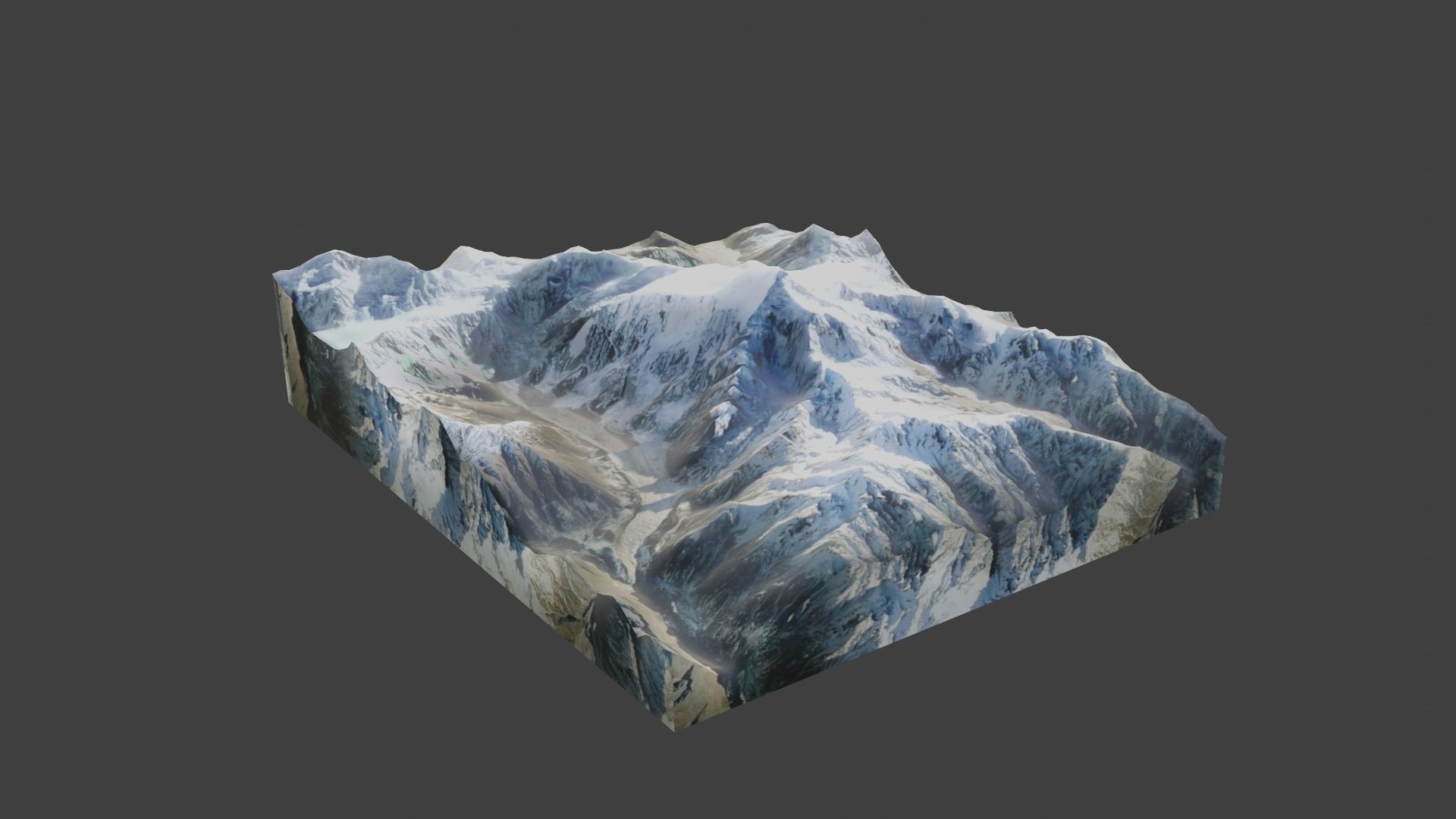 Haramosh Mountain Low-poly 3D model_2