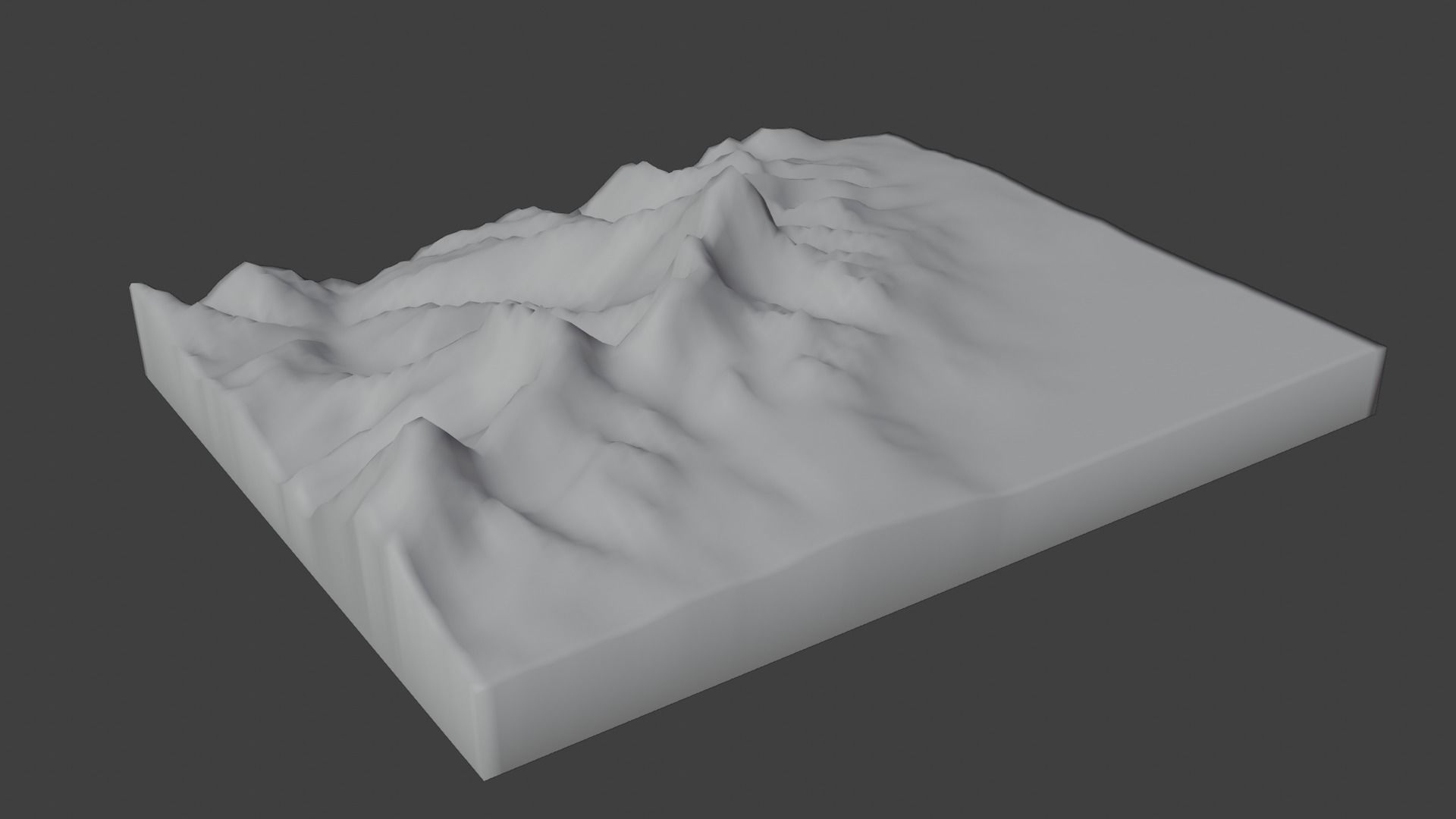 Jomolhari Mountain Low-poly 3D model_9