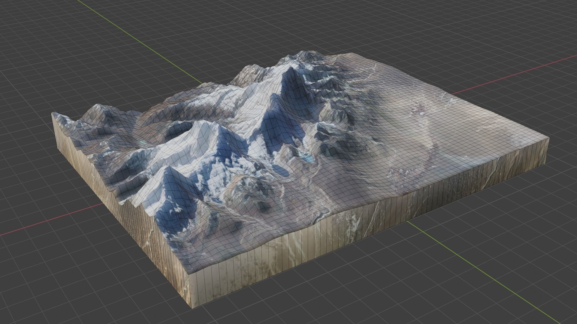Jomolhari Mountain Low-poly 3D model_6