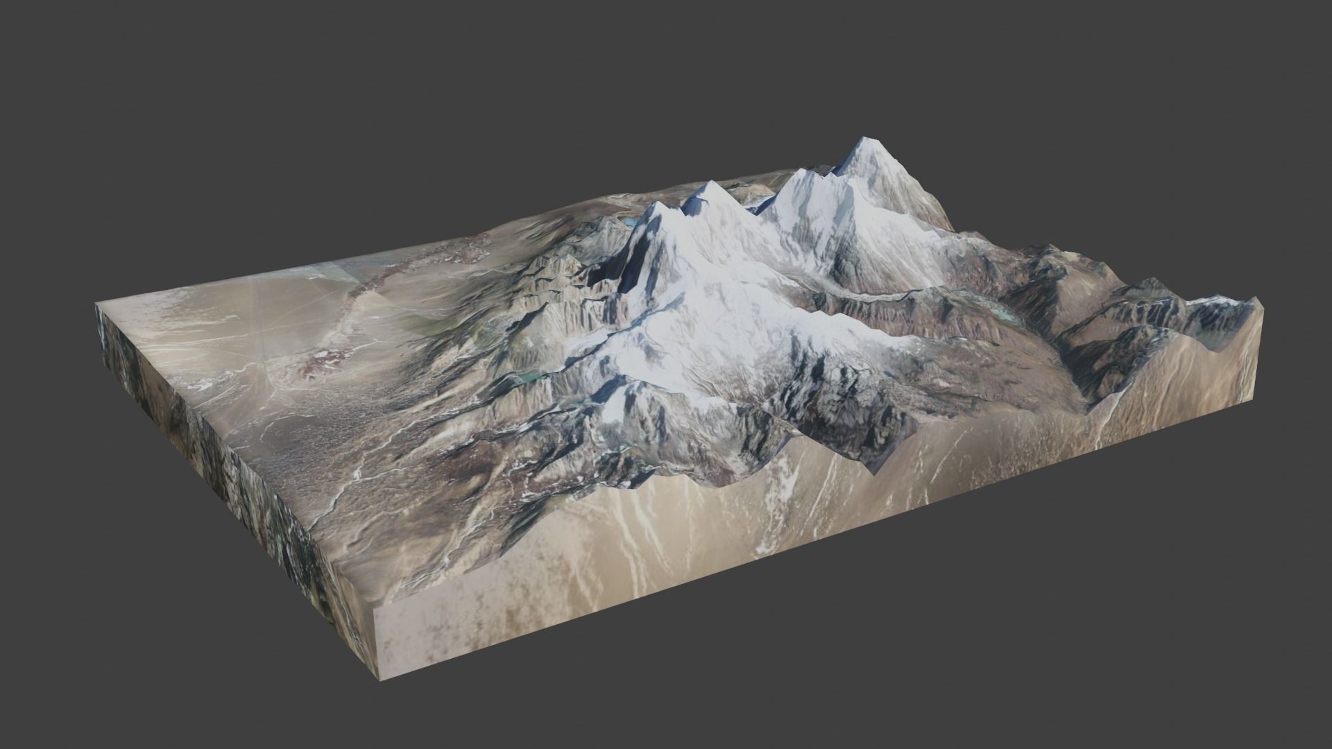 Jomolhari Mountain Low-poly 3D model_4