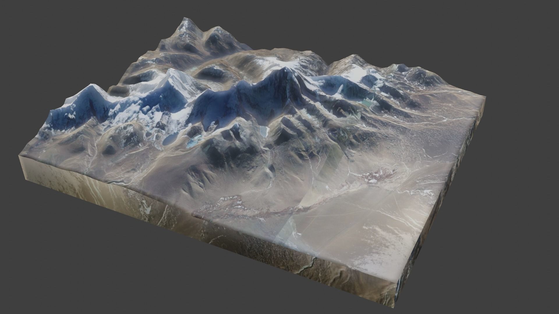 Jomolhari Mountain Low-poly 3D model_5