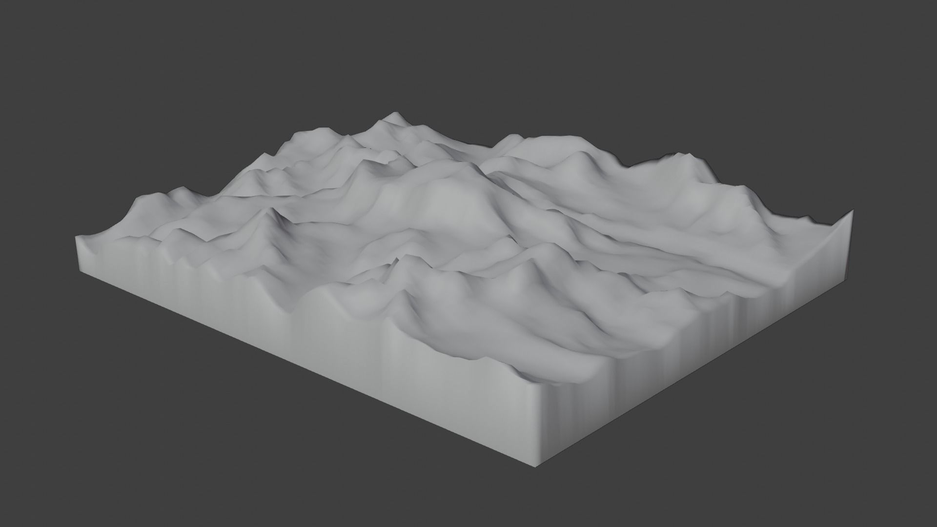 Jongsong Peak Mountain Low-poly 3D model_9