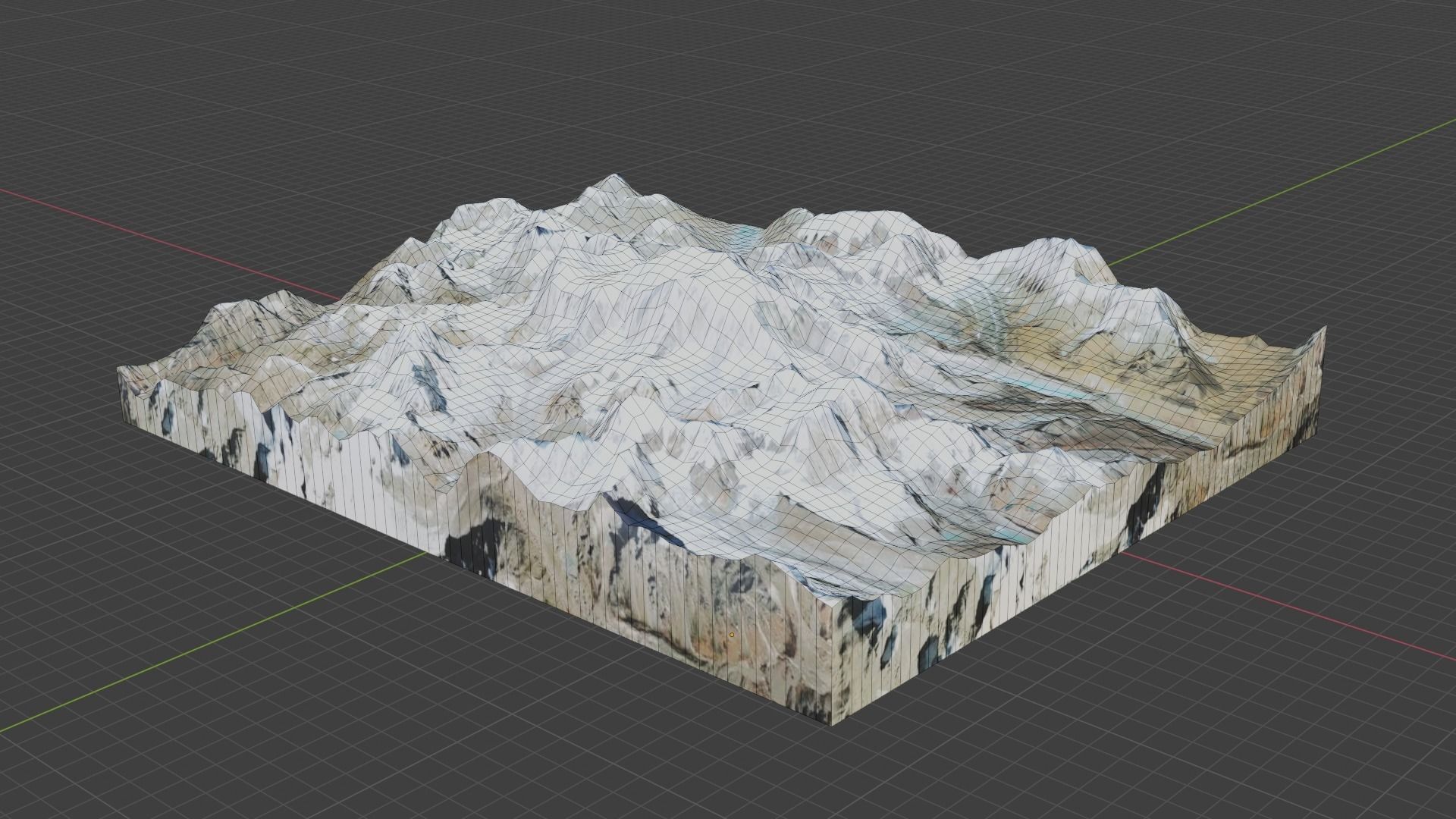 Jongsong Peak Mountain Low-poly 3D model_6