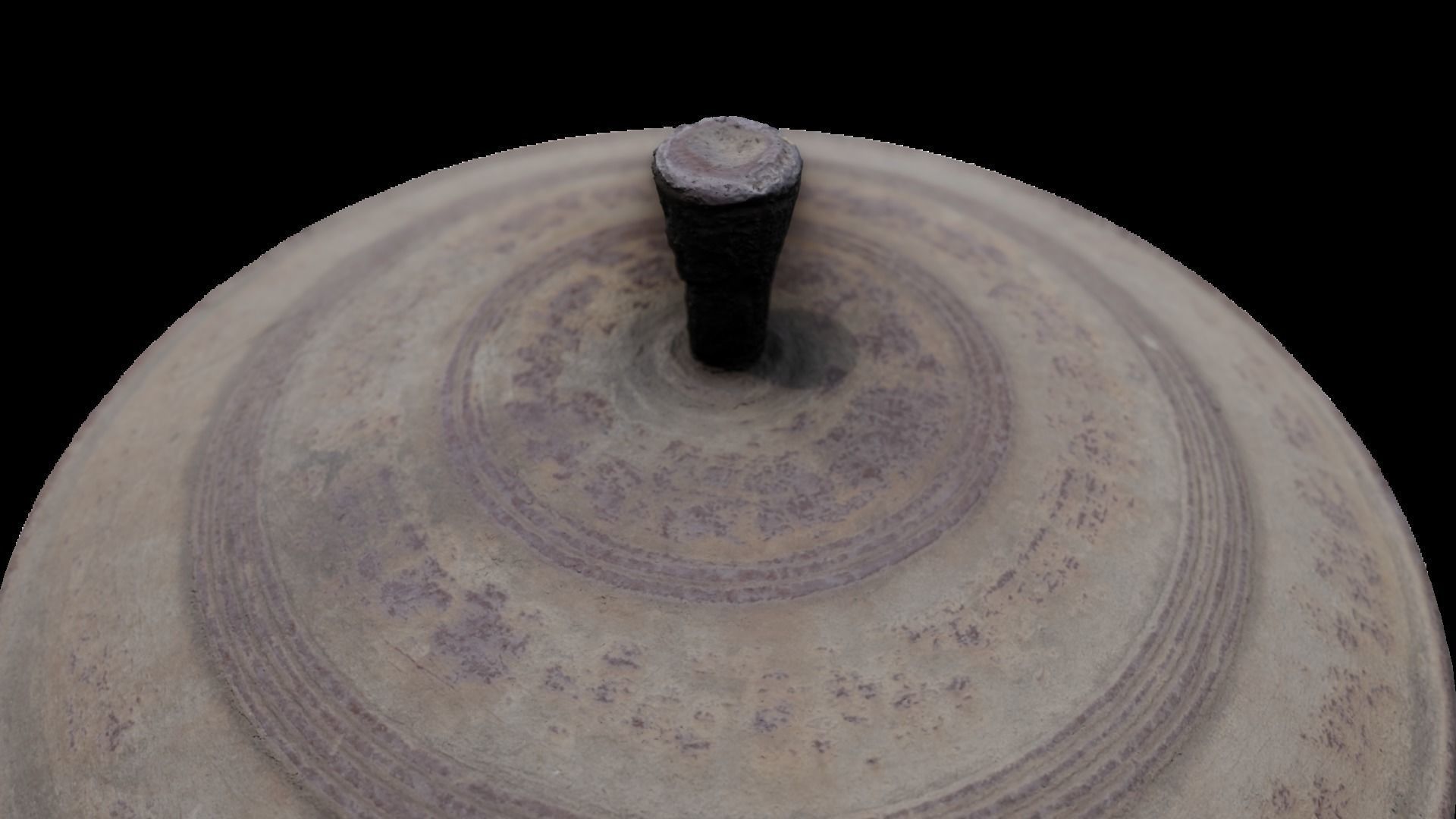 Korean Traditional Iorn Pot GamaSot 3D model_2