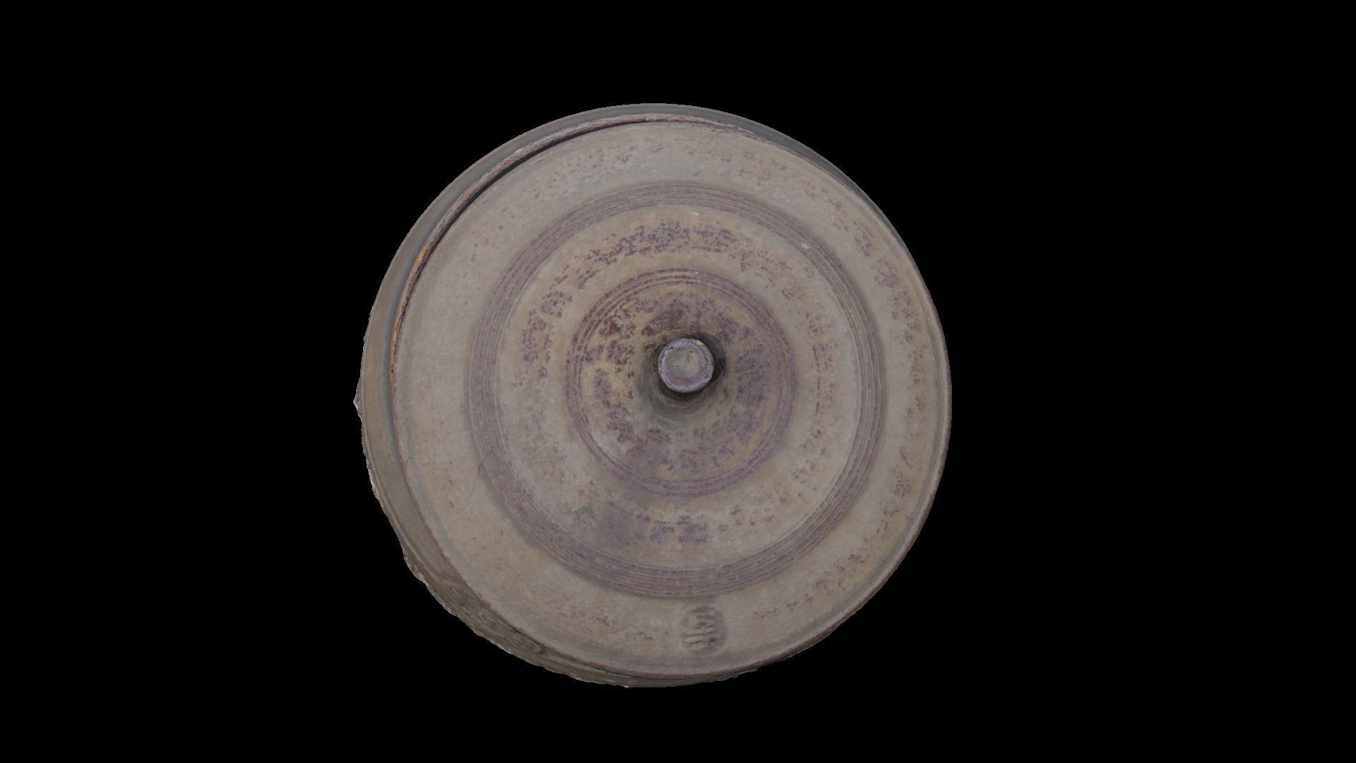 Korean Traditional Iorn Pot GamaSot 3D model_1