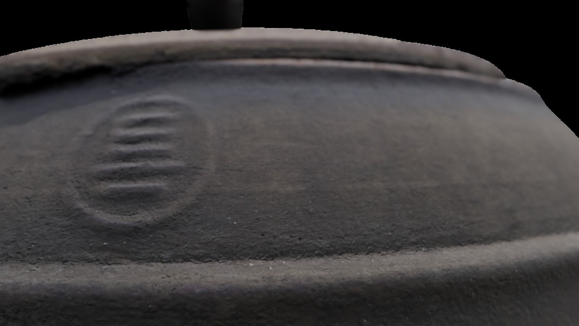 Korean Traditional Iorn Pot GamaSot 3D model_5