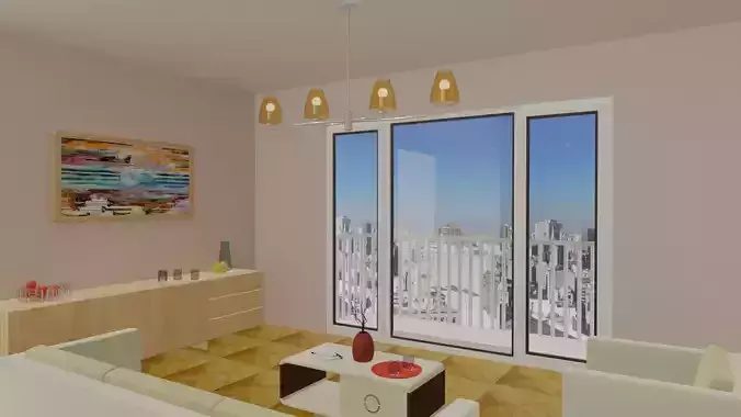 Living room - Video animation 3D model