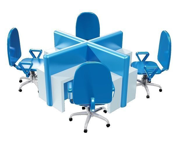 Fabulous Modular Workstation 3D model_2