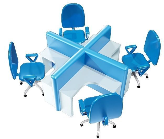 Fabulous Modular Workstation 3D model_1