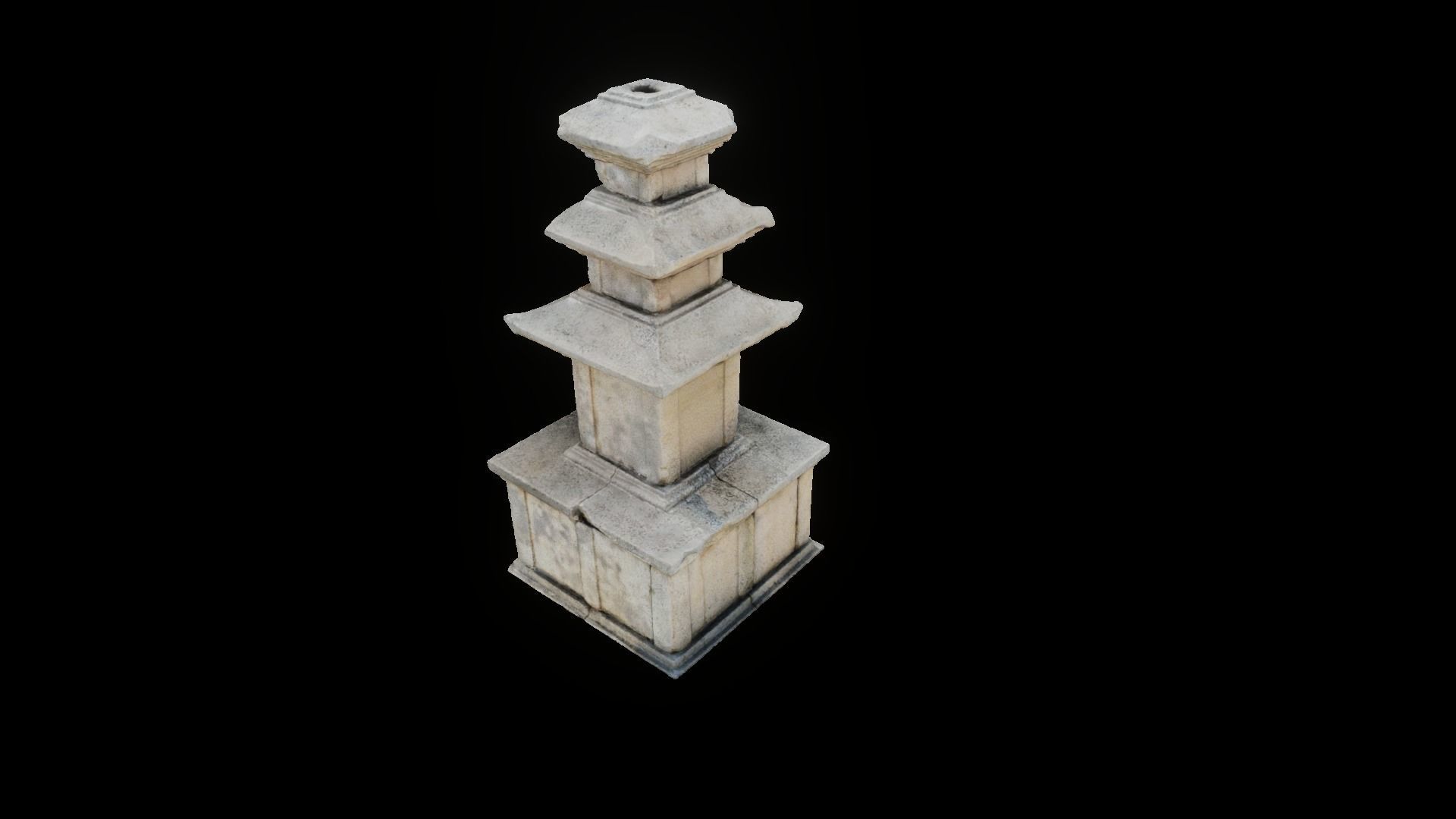Korean Traditional Pagoda SeokTop 3D model_1
