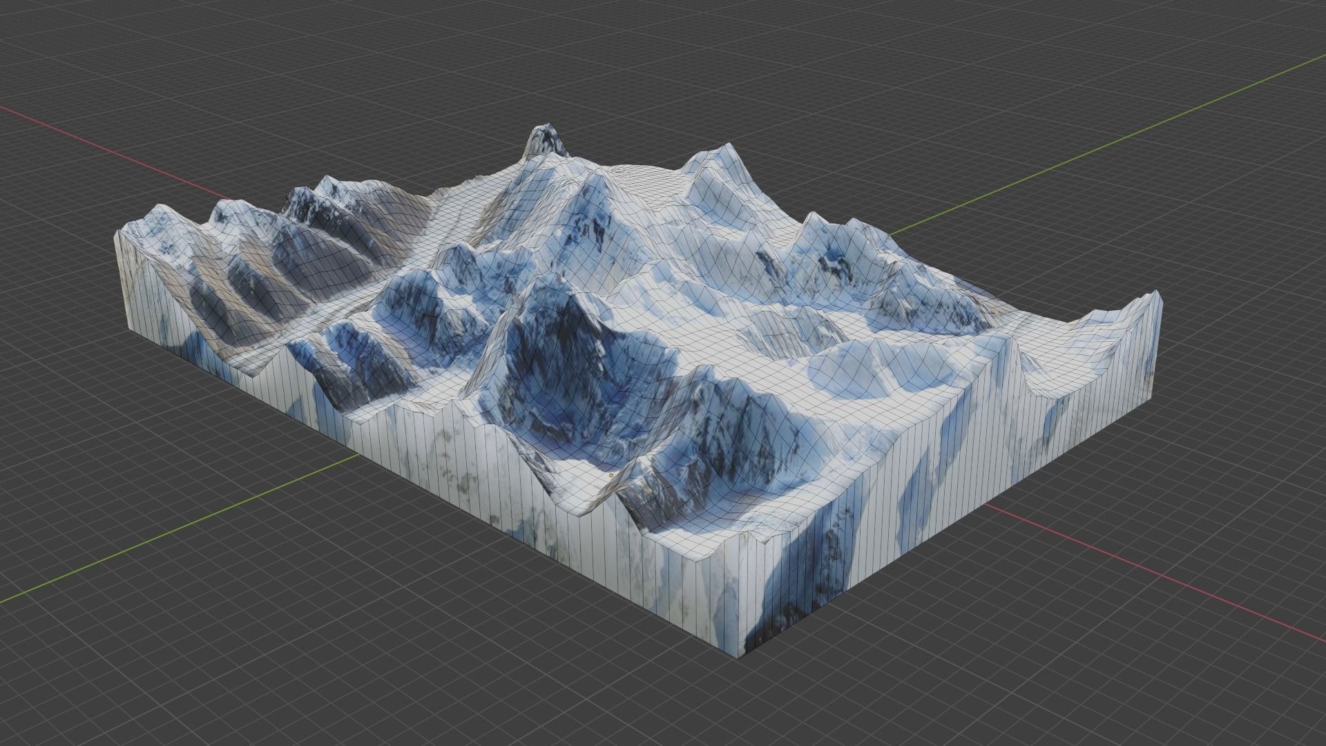 Kanjut Sar Mountain Low-poly 3D model_6