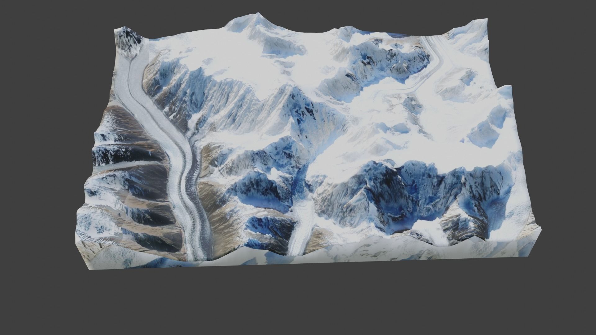 Kanjut Sar Mountain Low-poly 3D model_5