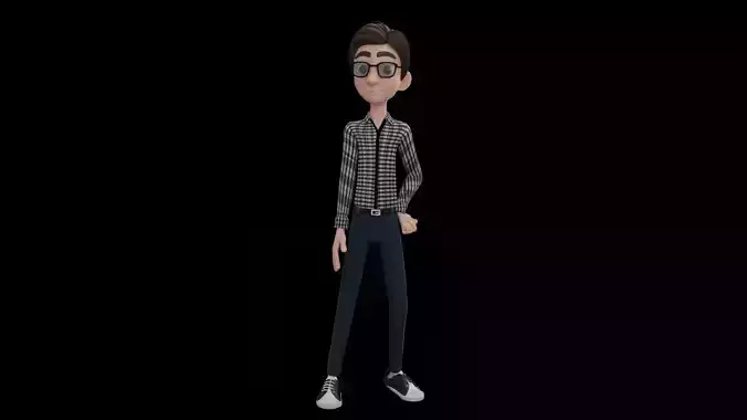 Cartoon Man - FULLY RIGGED Low-poly 3D model