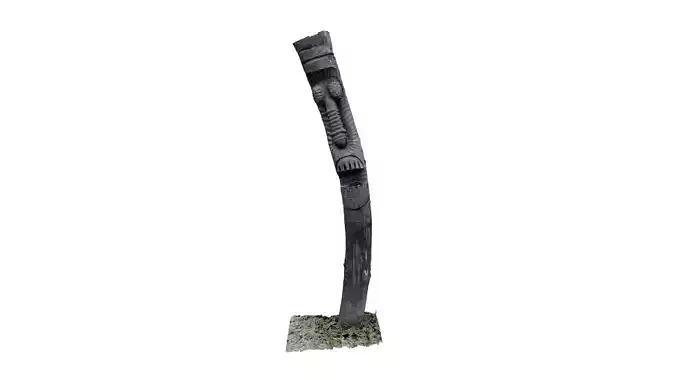 Korean Traditional Totem Pole JangSeung 3D model