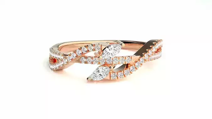  Marquise Diamonds High Jewelry Cocktail Ring 3dm stl renders 3D print model