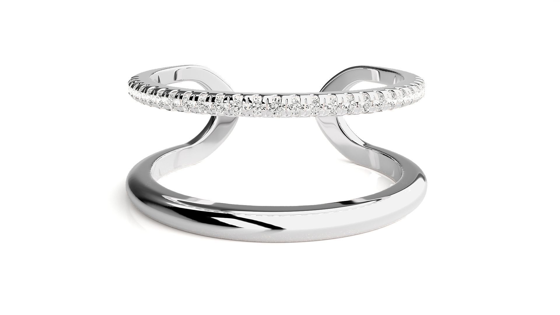 Wire Rim High Jewelry Cocktail Ring 3dm stl renders details 3D print model_4